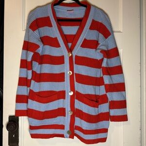ban.do Red and Blue Striped Cardigan